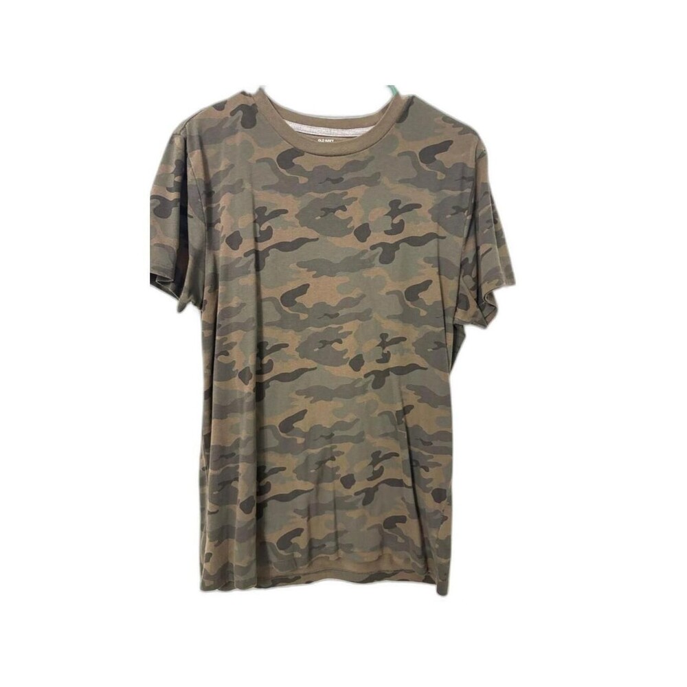 Old Navy Men's Green and Brown Tshirt Size MD